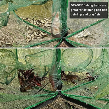 🚨 50 % RABATT! 🚨Automatiskt hopfällbart nät för sportfiskare – förstärkt fisknät i nylon, håvnät med teleskophandtag 🎣✨