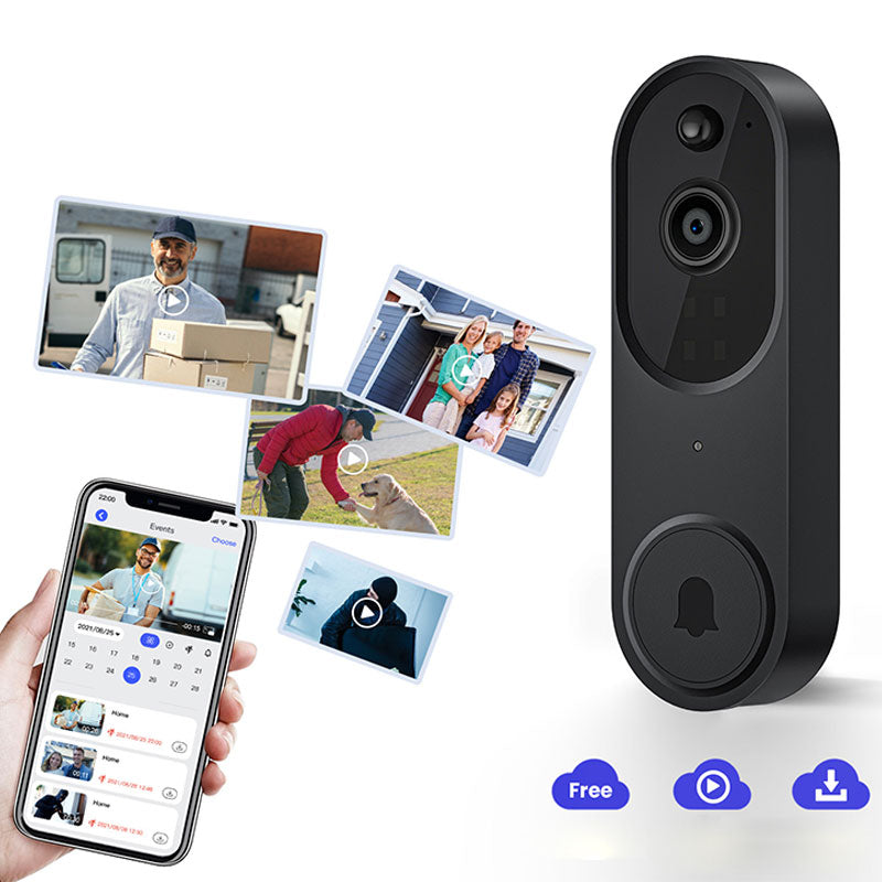 Smart Hem Trådlös HD Videodörrklocka och Klocka