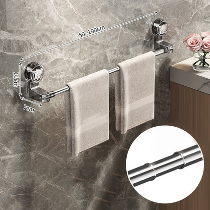 🛁 Light Luxury No-Punch – infällbar handdukshängare med sugkopp✨