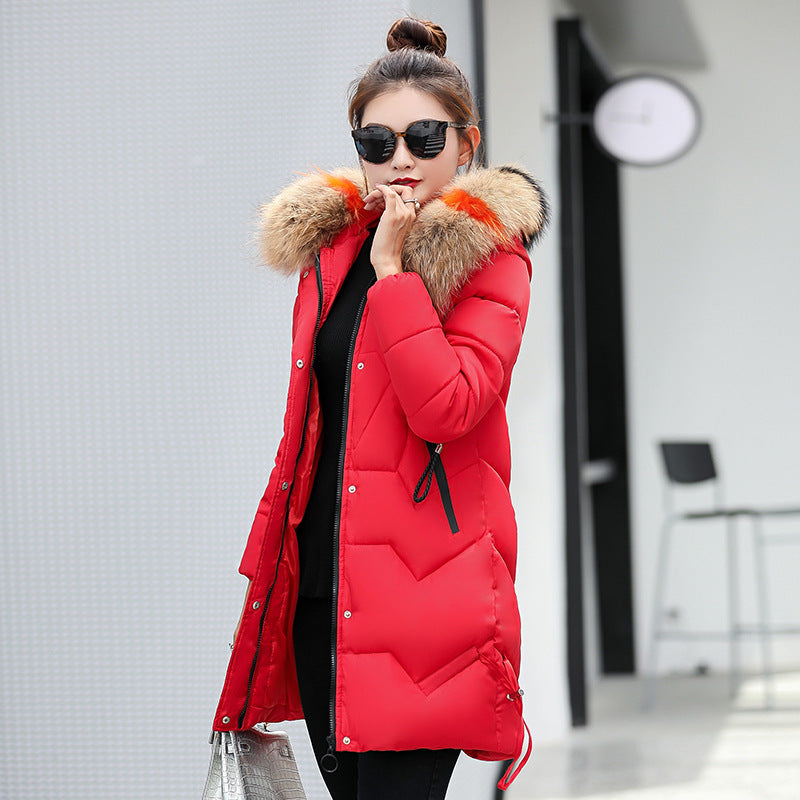 ✨Vintererbjudande💖Women's Vinter Puffer Coat med fuskpäls huva🧥
