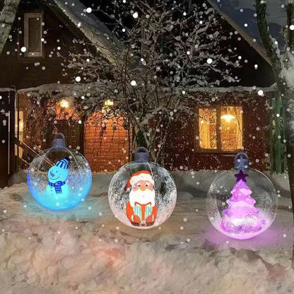 Utomhus jul PVC uppblåsbar dekorerad boll