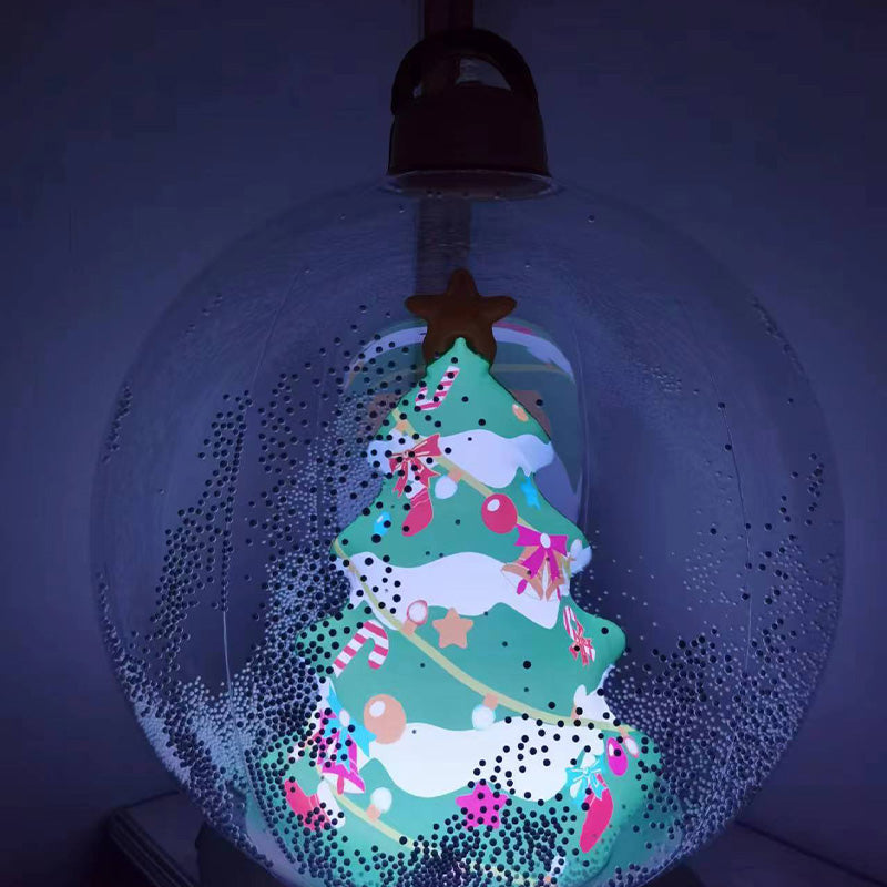Utomhus jul PVC uppblåsbar dekorerad boll