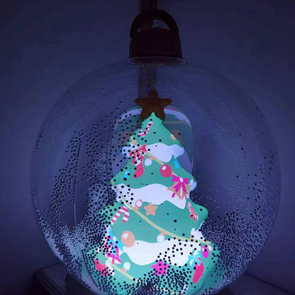 Utomhus jul PVC uppblåsbar dekorerad boll