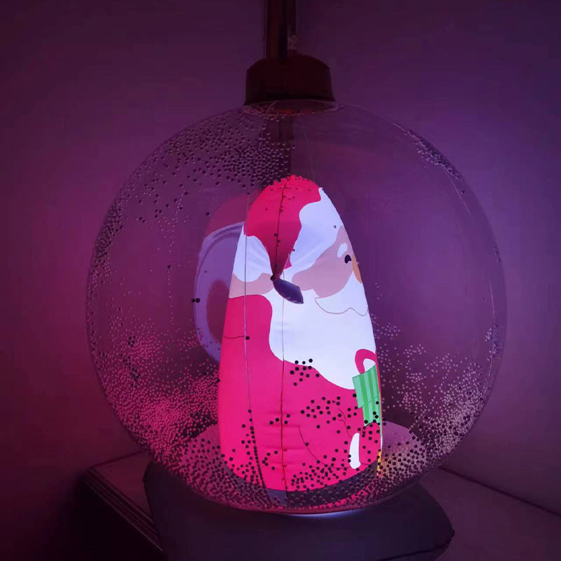 Utomhus jul PVC uppblåsbar dekorerad boll