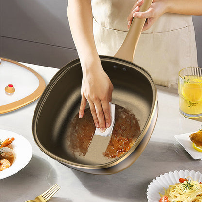 ⏳Tidsbegränsad special⏰12-tums non-stick-gryta i titanlegering med lock